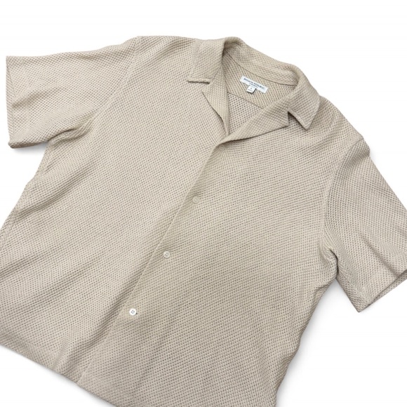 Banana Republic - Tan/Beige Casual Button Down, Boho Beachy Shirt - Picture 2 of 3